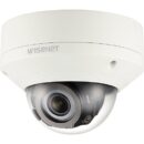 Hanwha XNV-8080R/KME Series 5MP Outdoor IR Vandal Dome IP Camera, 3.9-9.4mm Varifocal Lens, Ivory, TAA Compliant