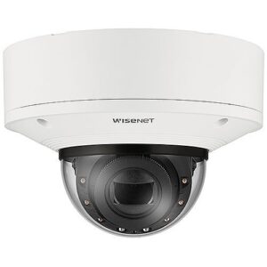 Hanwha XNV-8093R 6MP Outdoor IR Vandal Dome Camera, 10.9-29mm Motorized Varifocal Lens, White
