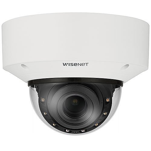 Hanwha XNV-C6083R Series 2MP Outdoor IR Vandal Dome IP Camera, 2.8-12mm Motorized Varifocal Lens, White