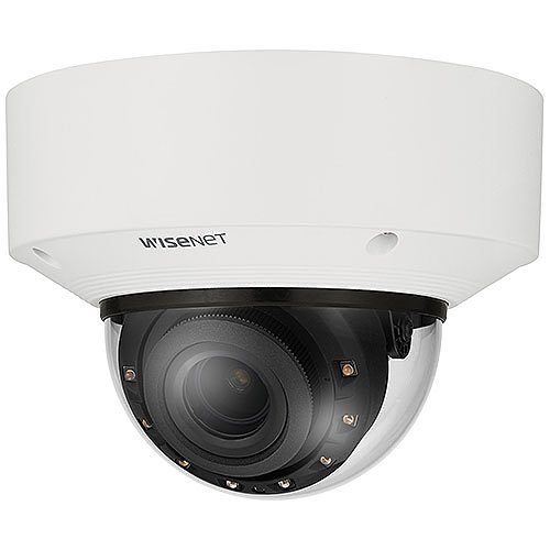 Hanwha XNV-C6083R Series 2MP Outdoor IR Vandal Dome IP Camera, 2.8-12mm Motorized Varifocal Lens, White