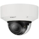 Hanwha XNV-C8083R Series 6MP Outdoor IR Vandal Dome IP Camera, 4.4-9.3mm Motorized Varifocal Lens, White