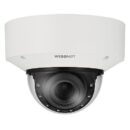 Hanwha XNV-C8083R/KEX Series 6MP AI Outdoor IR Vandal Dome IP Camera, 4.4-9.3mm Motorized Varifocal Lens, White, TAA Compliant