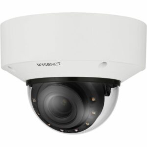 Hanwha XNV-C9083R/KEX Series 4K Outdoor IR Vandal Dome IP Camera, 4.4 9.3mm Lens, White, TAA Compliant