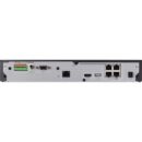Hanwha XRN-420S X-Series 8MP 4-Channel NVR with PoE Switch, 50Mbps, 4TB HDD, Black (Replaces XRN-410S)