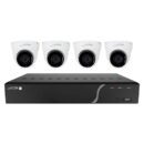 Speco ZIP44T4 4-Channel NVR Surveillance Kit with 4-Digital Deterrent Turret Cameras, 4TB