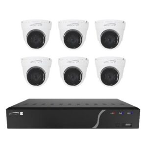 Speco ZIPK8N2 7-Piece Surveillance Kit with 6x5MP IP Cameras and 1x8-Channel NVR, 2TB HDD