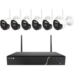 Speco ZIPK8WN2 Wireless 7-Piece Surveillance Kit with 6xO2WK1N 2MP IP Cameras and 1x8-Channel NVR, 2TB HDD