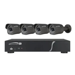 Speco ZIPL4B1 4-Channel NVR with 4-Channel Built-In PoE, 1TB, 4x Full HD 1080p Outdoor IR Bullet Cameras