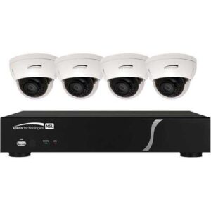 Speco ZIPL84D2 4-Camera IP Security System, 8-Channel Zip Kit with 4x Domes, 2TB