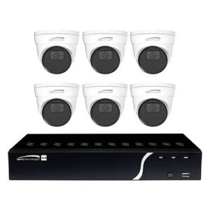 Speco ZIPN8T2 Analytic 7-Piece Surveillance Kit with 6x5MP IP Cameras and 1x8-Channel PoE NVR, 2TB HDD