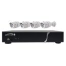 Speco ZIPT84B2 2MP HD-TVI 8 Channel DVR, 2TB with 4x 1080p Outdoor IR Bullet Cameras, White