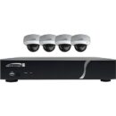 Speco ZIPT84D2 HD-TVI 8 Channel DVR, 2TB with 4x 1080p Outdoor IR Dome Cameras, White