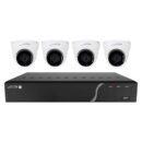 Speco ZIPWL4D1 4-Channel Plug-and-Play Wall Mount NVR Surveillance Kit with (4) Outdoor IR Turret Cameras, 2.8mm Fixed Lens