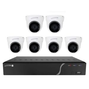 Speco ZIPWL86T2 8-Channel Wall Mount Zip Kit with 6 Turret Cameras, 2TB