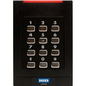 HID 921PHRTEK0032W pivCLASS SE RPK40-H Smart Keypad Reader, 125 kHz HID Prox, AWID and EM4102, 13.56 MHz Contactless PKI-Based FIPS 201, RS485 FDX, Terminal Strip, v1, 4-BIT MSG, FIPS 200-BIT, Black