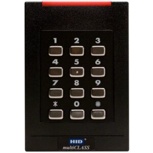 HID 921PTNTEK00000 multiCLASS SE RPK40 Smart Keypad Reader, 125 kHz HID Prox, Maximum Compatibility, Wiegand, Terminal Strip, Standard v1, LED Normally Red, LED Flashes Green and Beeps on Card Read