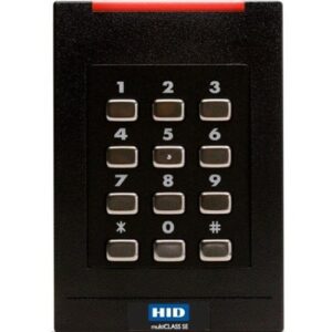 HID 921PTPNEK00385 multiCLASS SE RPK40 Smart Keypad Reader, 125 kHz HID Prox, Maximum Compatibility, OSDP v1, Pigtail, Standard v1, CSN 32-BIT MSB, EM4102 32-BIT, Black