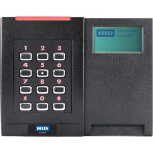HID 923NPPTEK0032T pivCLASS RKCL40-P Dual Interface Smart Card Reader with LCD, Low Frequency Off, High Frequency Standard, Sio, Seos, FIPS, CAK, PKI, RS485 Half Duplex, Terminal strip, Black