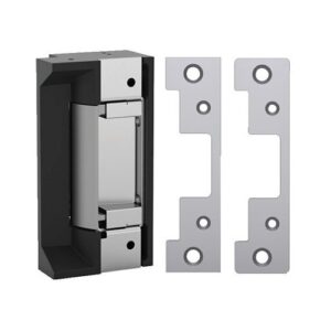 HES 5000C-LBM Electric Strike with Latchbolt Monitor, Low Profile, 12/24VDC, 0.24/0.12A, 1/16" Depth, with 501/501A Faceplate