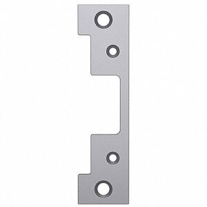 HES 501 Square Corners and Flat Faceplate, 7/8" 1 1/4", for 5000/5200 Series Electric Strikes, Satin Stainless Steel