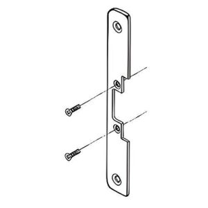 HES 502-613 5000 Series Electric Strike Faceplate for Aluminum Cylindrical Locksets, 7-15/16"H x 1-7/16"W, Bronze Toned