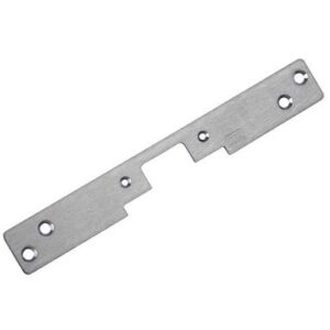 HES 504-630 5000 Series Electric Strike Faceplate, 6-7/8"H x 1-1/4"W, for Cylindrical Locksets (Aluminum), Satin Stainless Steel