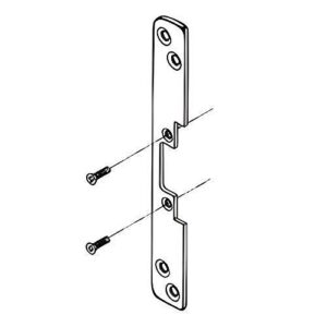 HES 504-6B 5000 Series Electric Strike Faceplate, 10"H x 1-3/8"W, for Cylindrical Locksets (Wood), Bronze Toned