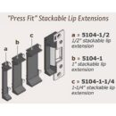 HES 10200082 5104-1" Lip Extension