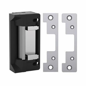 HES 5200C-12/24D-630 Door Electric Strike with Faceplate, 12/24VDC, 0.24/0.12A, 1500 lb Static Load, Satin Stainless Steel