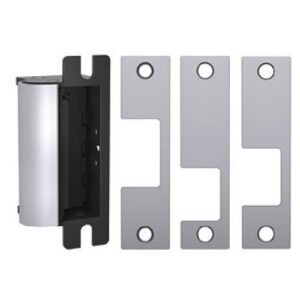HES 1006CLB-12/24D-630 1006 Series Complete Electric Strike, Includes Faceplates (J, K, KD, KM), Satin Stainless Steel