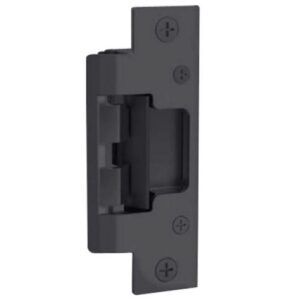 HES 801A-BLK 8000 Series Electric Strike Faceplate for Cylindrical Locksets (Aluminum), 4-7/8"H x 1-1/4"W, Black