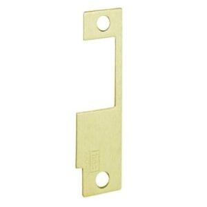 HES 852M-605 8500 Series Electric Strike Faceplate, 4-7/8"H x 1-1/4"W, Bright Brass