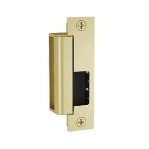 HES 1500C-606-LM 1500 Series Complete Pac Electric Strike with 1LB Faceplate Kit for Latchbolts, Lock Monitor, Satin Brass