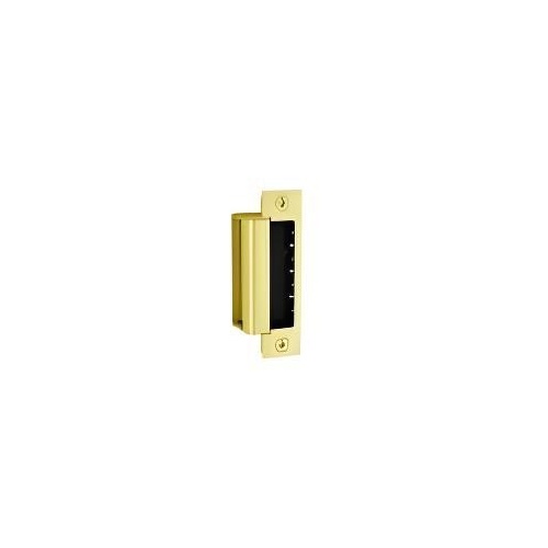 HES 1600-CDB-605-LMS 1600 Series Complete Electric Strike for Deadbolt Locks with 1DB Faceplate Kit, Lock Monitor and Strike Monitor, Bright Brass