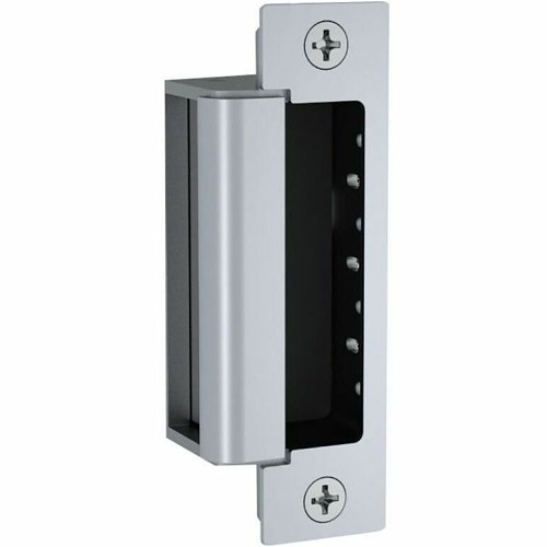 HES 1600-CLB-606-DLM 1600 Series Complete Electric Strike for Latchbolt Locks with 1LB Faceplate Kit, Dual Lock Monitor, Satin Brass