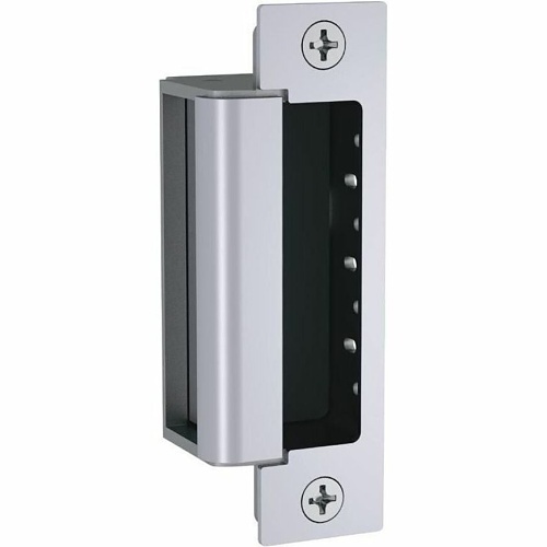 HES 1600-CS-606-DLM 1600 Series Complete Electric Strike with 1LB and 1DB Faceplate Kits, Dual Lock Monitor, Satin Brass