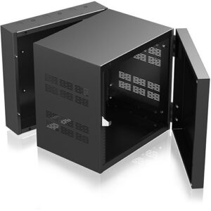 AtlasIED 310-15 9" Wide Opening Stand-Alone Wall Cabinet with Adjustable Rails, 15" Center Section, 10RU