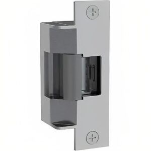 HES 7501-630 7501 Series Grade 1, Fire-Rated Universal Electric Strike with Faceplate for Cylindrical Locksets, Satin Stainless Steel
