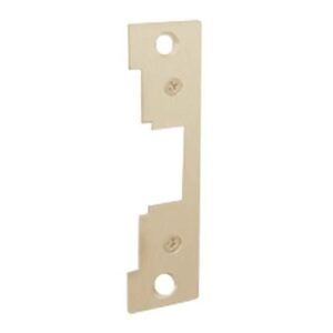 HES 791-606 7000 Series, Faceplate 4-7/8x1-1/4, Flat with Square Corners, Satin Brass