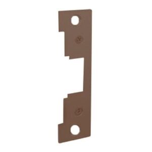 HES 791-613E 7000 Series Electric Strike Faceplate for Cylindrical Locksets, 4-7/8"H x 1-1/4"W, Dark Oxidized Satin Brass