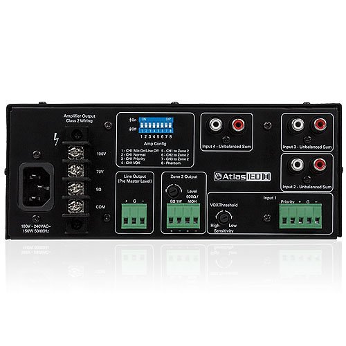 AtlasIED AA60G 4-Input, 60W Mixer Amplifier with Global Power Supply