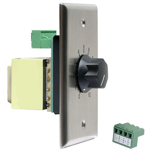 AtlasIED AT35 35W Single Gang Stainless-Steel 70.7V Commercial Attenuator