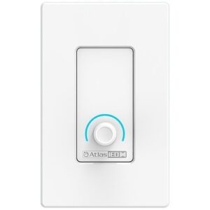 AtlasIED C-V-US Atmosphere Wall Plate Volume Controller, White