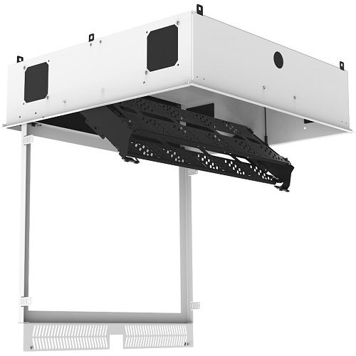 AtlasIED CR222 Ceiling-Mount Rack with 2RU, Standard-Width, AmbiTILT Shelf and Integrated AC Power Pack with Auto Sensing "On-Off", without Projector Pole Adapter