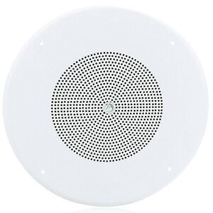 AtlasIED DD87W-HC 8" In-Ceiling Coaxial Speaker with 70.7V 8W Transformer, Baffle, and Hyfidrophobic Treatment Coating