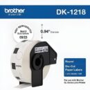 Brother DK1218-Label Makers and Accessory, 0.94" Round Paper Labels