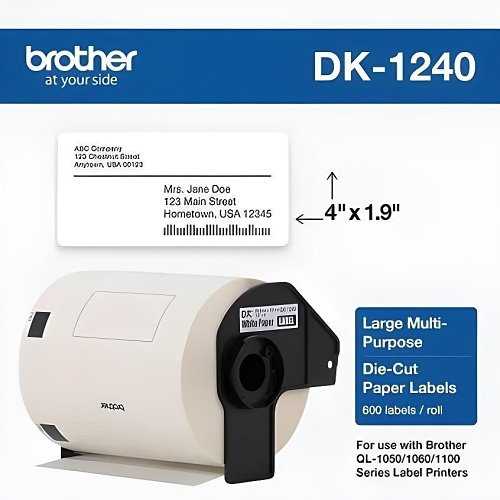 Brother DK1240 4x1.9" General Purpose Paper Label