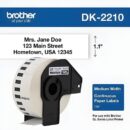 Brother DK2210 1.1 x 100 White Paper Label