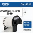 Brother DK2212 2.4 x 50 Film Label, White