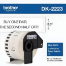 Brother DK2223 2 x 100 White Paper Label